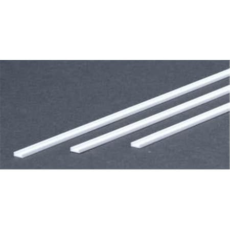 Evergreen 0.19 In. - 4.8 Mm Channel Styrene Railroad Scratch Building Supply, Opaque White EVG266